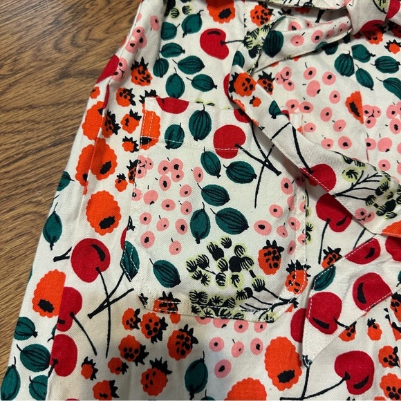 Anthropologie Maeve Red and Green Floral romper with Flutter Sleeves size 8 - Picture 9 of 13